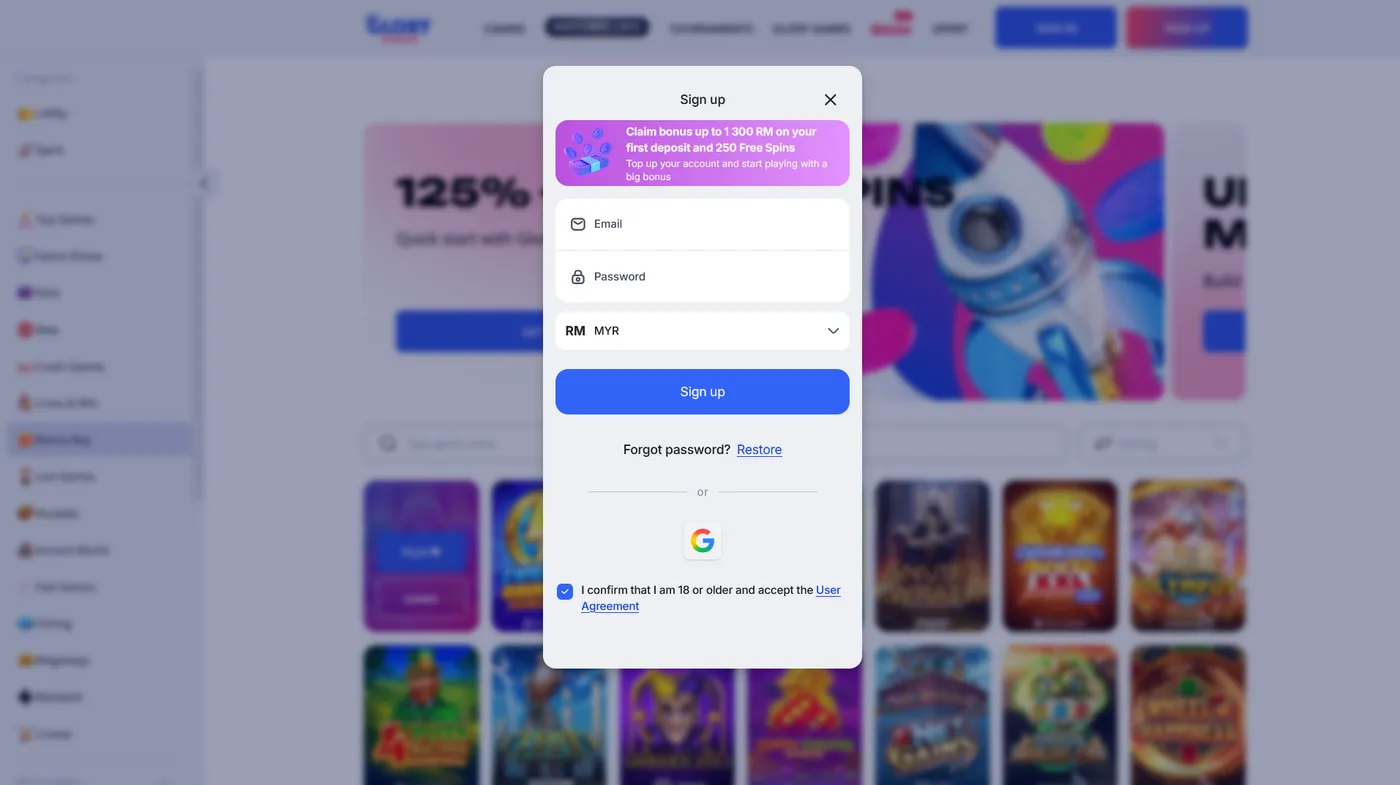 How to Register at Glory Casino Malaysia