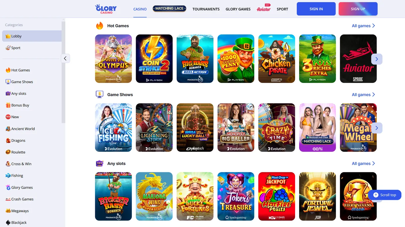 Glory Casino App Login